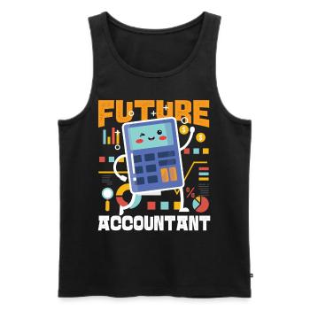 Accountant Bookkeeper Accounting - Men's Premium Organic Tank Top - black - Front - AI Model Male 178 light (178cm)