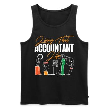 Accountant Bookkeeper Accounting - Men's Premium Organic Tank Top - black - Front - Michal (187cm)