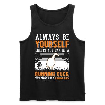 Indian Running Duck Gift Running Duck - Men's Premium Organic Tank Top - black - Front - Michal (187cm)