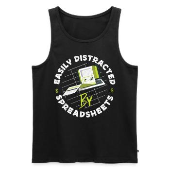 Accountant Bookkeeper Accounting - Men's Premium Organic Tank Top - black - Front - AI Model Male 178 light (178cm)