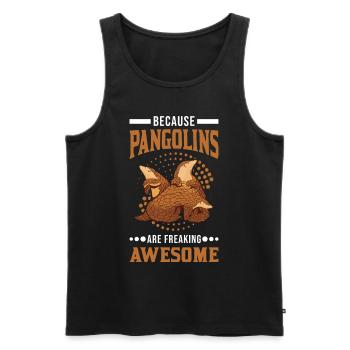 Because Pangolins are freaking awesome - Men's Premium Organic Tank Top - black - Front - Michal (187cm)