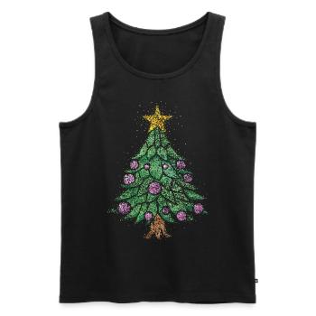 Tannenbaum Heiligabend Weihnachtsbaum Christbaum - Männer Premium Bio Tank Top - Schwarz - Vorne - AI Model Male 178 light (178cm)