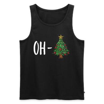 Oh arbre de Noël arbre de Noël arbre de Noël Arbre de Noël - Débardeur bio Premium Homme - noir - Devant - Michal (187cm)