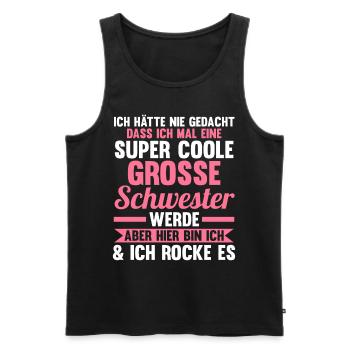 Geschwister Familie Schwestern Schwester - Männer Premium Bio Tank Top - Schwarz - Vorne - AI Model Male 178 light (178cm)
