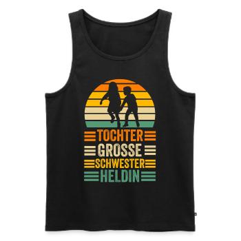 Geschwister Familie Schwestern Schwester - Männer Premium Bio Tank Top - Schwarz - Vorne - Michal (187cm)
