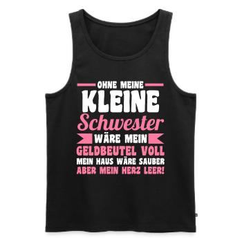 Geschwister Familie Schwestern Schwester - Männer Premium Bio Tank Top - Schwarz - Vorne - AI Model Male 178 light (178cm)