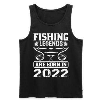 Fishing Legends Are Born In 2022 - Männer Premium Bio Tank Top - Schwarz - Vorne - AI Model Male 178 light (178cm)