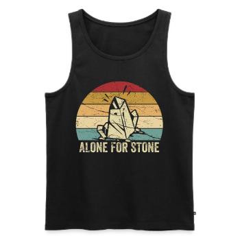 Lustiger Geologe auf Steinjagd - Männer Premium Bio Tank Top - Schwarz - Vorne - Michal (187cm)