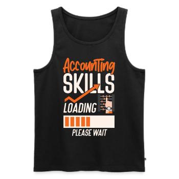 Accountant Bookkeeper Accounting - Men's Premium Organic Tank Top - black - Front - AI Model Male 178 light (178cm)