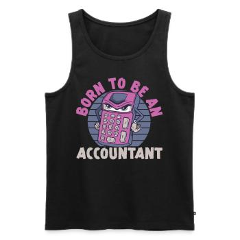 Accountant Bookkeeper Accounting - Men's Premium Organic Tank Top - black - Front - AI Model Male 178 light (178cm)