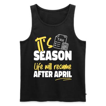 Accountant Bookkeeper Accounting - Men's Premium Organic Tank Top - black - Front - Michal (187cm)