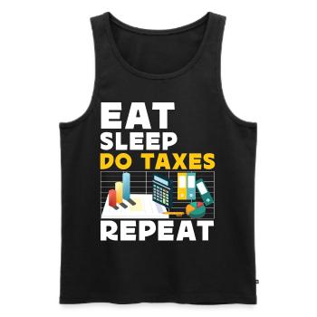 Accountant Bookkeeper Accounting - Männer Premium Bio Tank Top - Schwarz - Vorne - Michal (187cm)