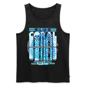 Vintage-Fashion Design, Clothing Label, Geburtstag - Männer Premium Bio Tank Top - Schwarz - Vorne - AI Model Male 178 light (178cm)