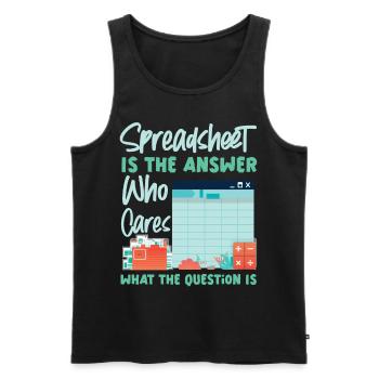Accountant Bookkeeper Accounting - Men's Premium Organic Tank Top - black - Front - AI Model Male 178 light (178cm)