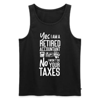 Accountant Bookkeeper Accounting - Männer Premium Bio Tank Top - Schwarz - Vorne - Michal (187cm)