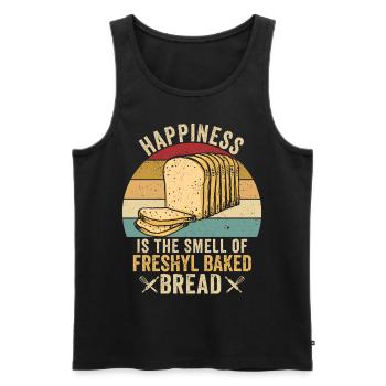 Funny bread baker - Men's Premium Organic Tank Top - black - Front - Michal (187cm)