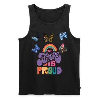 Butterfly Rainbow Motivational Saying with Butterf - Männer Premium Bio Tank Top - Schwarz - Vorne - AI Model Male 178 light (178cm)