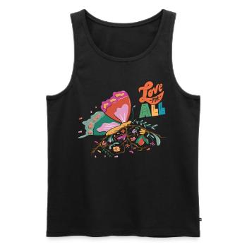 Butterfly Love All Motivational Quote with Butterf - Männer Premium Bio Tank Top - Schwarz - Vorne - Michal (187cm)