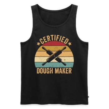 Funny bread baker - Men's Premium Organic Tank Top - black - Front - Michal (187cm)