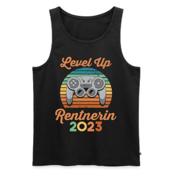 Pension 2023 Pensionärin Gamer Ruhestand Rentnerin - Männer Premium Bio Tank Top - Schwarz - Vorne - Michal (187cm)