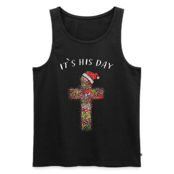 Jesu Geburt Heiligabend Christlich Kirche Glaube - Männer Premium Bio Tank Top - Schwarz - Vorne - AI Model Male 178 light (178cm)