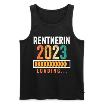 Pension 2023 Pensionärin Ruhestand Rentnerin Rente - Männer Premium Bio Tank Top - Schwarz - Vorne - Michal (187cm)