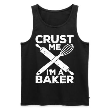 Lustiger Brotbacken-Bäcker - Männer Premium Bio Tank Top - Schwarz - Vorne - AI Model Male 178 light (178cm)