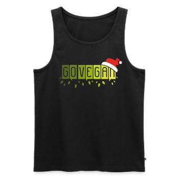 Go Vegan Vegan Vegan Christmas time St. Nicholas - Men's Premium Organic Tank Top - black - Front - AI Model Male 178 light (178cm)