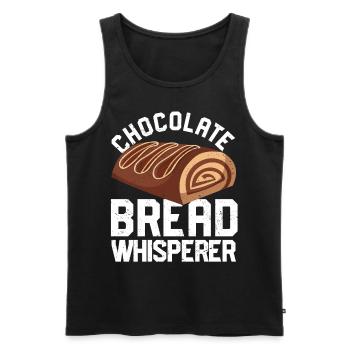 Funny bread baker - Men's Premium Organic Tank Top - black - Front - AI Model Male 178 light (178cm)