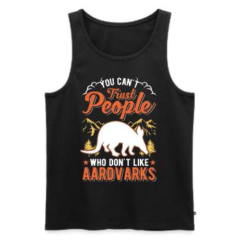 Erdferkel Geschenk Aardvark - Männer Premium Bio Tank Top - Schwarz - Vorne - AI Model Male 178 light (178cm)