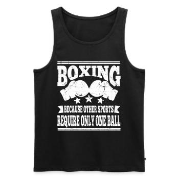 Boxing Funny Qoute for Boxer gift idea - Männer Premium Bio Tank Top - Schwarz - Vorne - AI Model Male 178 light (178cm)