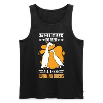 Yes I really do need all these Running Ducks - Débardeur bio Premium Homme - noir - Devant - Michal (187cm)