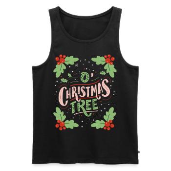 Weihnachtsbaum, Weihnachten Typografie Spruch - Männer Premium Bio Tank Top - Schwarz - Vorne - AI Model Male 178 light (178cm)