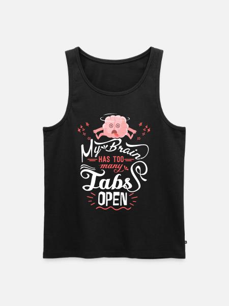 Motivational saying, funny saying, concentration - Men's Premium Organic Tank Top - black