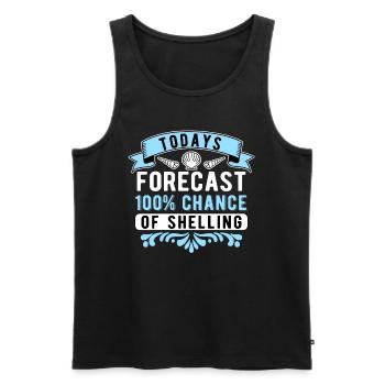 Muschelsammler Todays Forecast Muscheln Sammeln - Männer Premium Bio Tank Top - Schwarz - Vorne - AI Model Male 178 light (178cm)