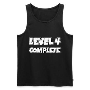 Level 4 Complete Birthday Gift 4 Years - Men's Premium Organic Tank Top - black - Front - Michal (187cm)