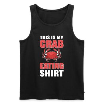 This Is My Crab Eating Shirt Seafood Lobster - Men's Premium Organic Tank Top - black - Front - AI Model Male 178 light (178cm)