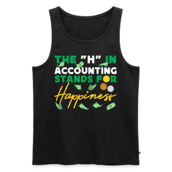 Accountant Bookkeeper Accounting - Men's Premium Organic Tank Top - black - Front - AI Model Male 178 light (178cm)