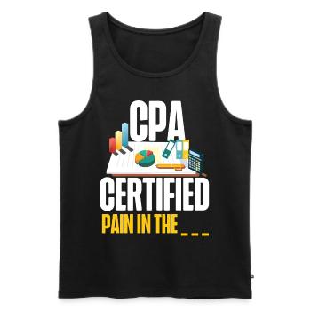 Accountant Bookkeeper Accounting - Men's Premium Organic Tank Top - black - Front - Michal (187cm)