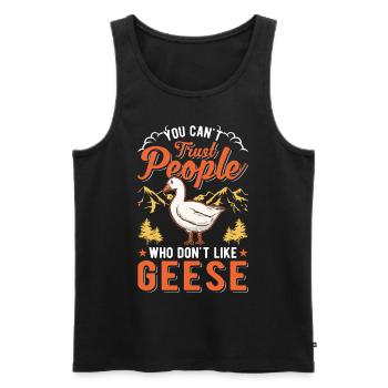 Oies Cadeau Goose Lovers Goose Éleveurs d’oies - Débardeur bio Premium Homme - noir - Devant - Michal (187cm)