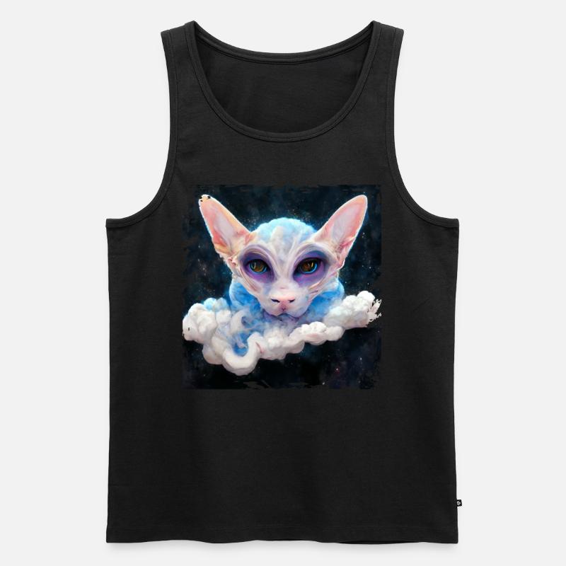 Sphinx Cat Occult Helestial Space Hexerei - Männer Premium Bio Tank Top - Schwarz