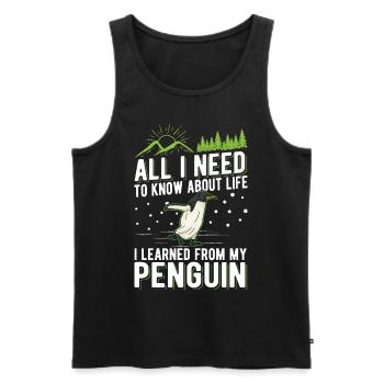 Pingouin Cadeau Pingouin - Débardeur bio Premium Homme - noir - Devant - AI Model Male 178 light (178cm)
