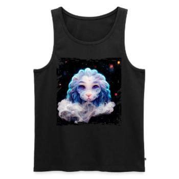 Süßer himmlischer Baby Löwe Leo Zodiac Universe Ra - Männer Premium Bio Tank Top - Schwarz - Vorne - Michal (187cm)