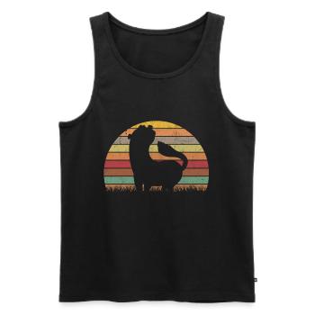 Ferret Retro Weasel Vintage - Débardeur bio Premium Homme - noir - Devant - AI Model Male 178 light (178cm)
