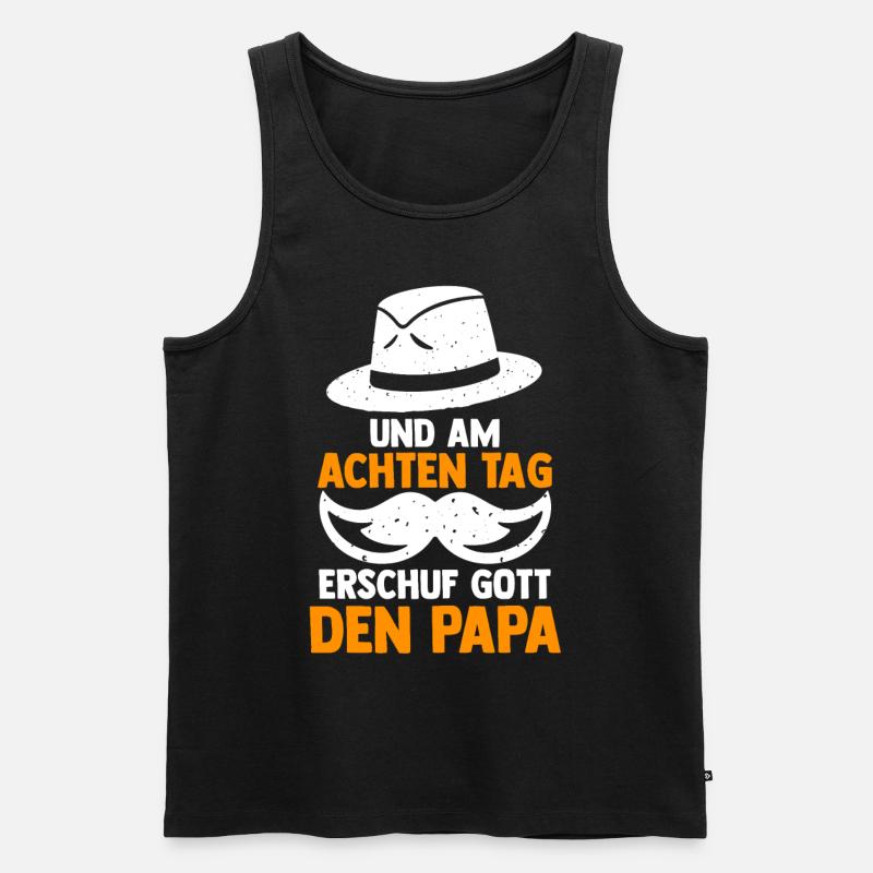 Vater Papi Papa - Männer Premium Bio Tank Top - Schwarz