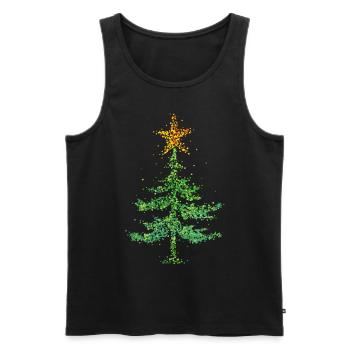 Christmas tree Christmas tree Christmas star - Men's Premium Organic Tank Top - black - Front - Michal (187cm)