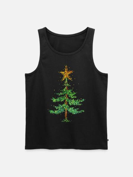 Weihnachtsbaum Christbaum Tannenbaum Stern - Männer Premium Bio Tank Top - Schwarz