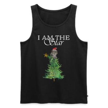 Chats Catmas Arbre de Noël Arbre de Noël Star - Débardeur bio Premium Homme - noir - Devant - Michal (187cm)