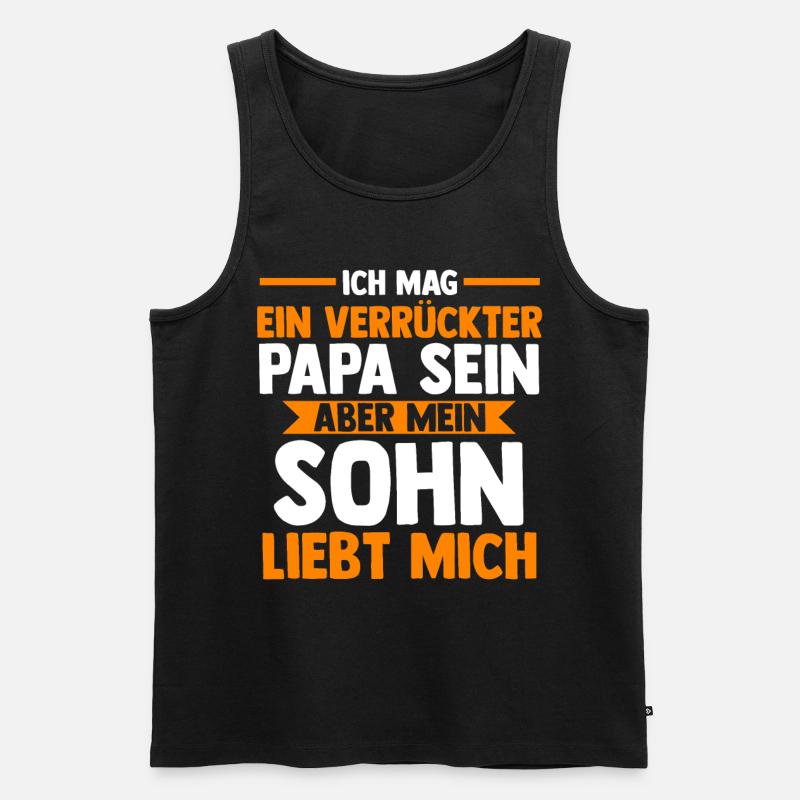 Vater Papi Papa - Männer Premium Bio Tank Top - Schwarz
