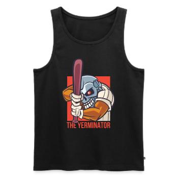Baseball - The Yerminator - Männer Premium Bio Tank Top - Schwarz - Vorne - AI Model Male 178 light (178cm)